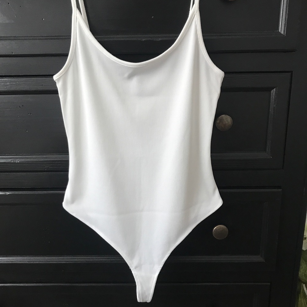 Brand New White Ripped Bodysuit